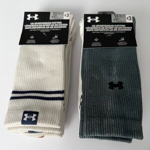 Under Armour 6 Pairs Sportstyle Crew Men’s Socks NWT